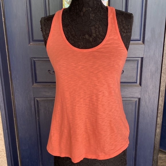Unusual Peach Color-way Paraphrase Racerback Tank Top Soft Summer Eessential - Picture 4 of 7